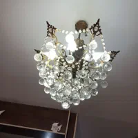 دوعدد لوستر برنز سنگین نونو باکریستال المانی