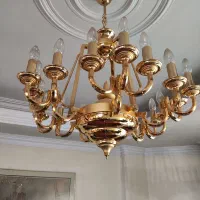 لوستر ۱۸ شاخه روکش طلا