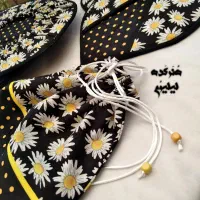 سرویس آشپزخانه شیک دوخته شده باپارچه کتان فیلور|سفره، حوله، دستمال آشپزخانه|شهرکرد, |دیوار