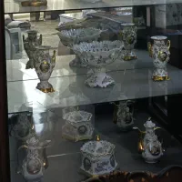 شکلات خوری میوه خوری گلدان وگلاب پاش ۶ تیکه