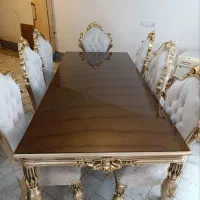 میز غذاخوری سلطنتی ۸ نفره چوب راش