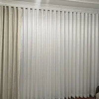 پرده آماده توز پتینه سیم دوزی با دستک مخمل