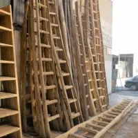 تیر چوبی نردبان چوبی