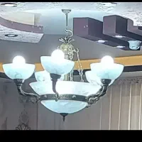 با سلام ۴ عدد لوستر طلایی در حد وخیلی زیبا