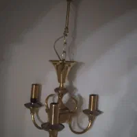 لوستر برنجی آب طلا|لوستر و چراغ آویز|تهران, نیروی هوایی (پیروزی)|دیوار