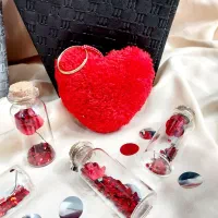 آویز جاکلیدی قلب پولیشی