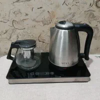 چای ساز استیل با زیره و قوری سالم