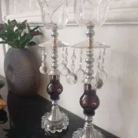 لاله شمعدان کریستال|کلکسیون اشیاء عتیقه|مشهد, سجادیه|دیوار