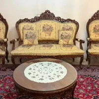 مبلمان چوب گردوی درجه یک|مبلمان خانگی و میز عسلی|تهران, سید خندان (جلفا)|دیوار