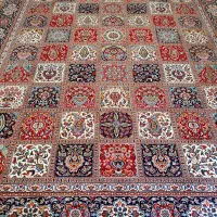 قالی ماشینی خشتی کارکرده برند سلیمان/مشهد