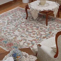 فرش شونهر  افشان بهشت کرم(ست کامل)