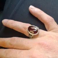 انکشتر نقره با سنگ یمن اصل