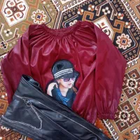 بلوز شلوار چرم