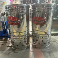 سماور بزرگ بوشن شیر برنجی هییتی استیل مخصوص گازسوز