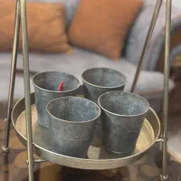 طرف سرو میوه و جا گلدانی