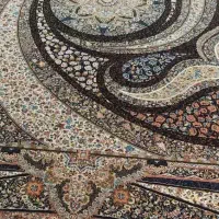 یک جفت فرش کهکشان سرمه ای اصل|فرش|اصفهان, بهارستان|دیوار