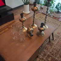 پنج عدد چراغ دکوری و سه عدد گلدان گلمرغی|کلکسیون اشیاء عتیقه|تهران, والفجر (افسریه)|دیوار