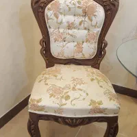 صندلی دورو منبت کاری شده چوب گردو|مبلمان خانگی و میز عسلی|گرگان, |دیوار