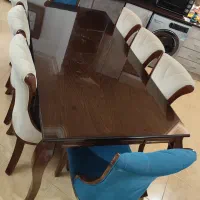 میز نهار خوری هشت نفره|میز و صندلی غذاخوری|رشت, آزادگان|دیوار