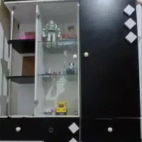 کمد سفید مشکی دوتیکه مخصوص اتاق کودک