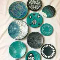 مجموعه دیوارکوب سفالی نقاشی