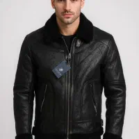 کاپشن چرم بوفالو داخل خز