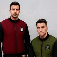 کاپشن مردونه RedHawk/مموری سه لایه، رنگ قرمز و سبز