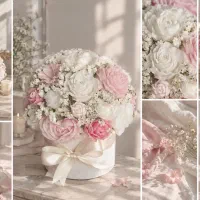 باکس گل شمعی / باکس گل شمع / هدیه / تولد / مناسبتی