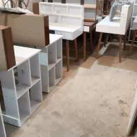 میز تحریر مطالعه با پایه کتابخانه بزرگ و کشو تک|میز تحریر و کامپیوتر|اصفهان, شهرک میلاد|دیوار