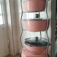 دوسرویس قابلمه تفلون نو مناسب جهیزیه