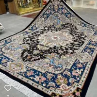 فرش دستباف (بساک)۴ تخته ۹متری زیبا مملو از ابریشم|فرش|مشکیندشت, |دیوار