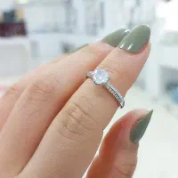 خرید قسطی انگشتر سولیتر نقره بدون چک چهارماهه۱۲