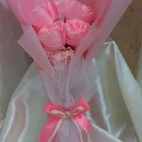 دسته گل رز مصنوعی صورتی|گل مصنوعی|رشت, پیرکلاچای|دیوار