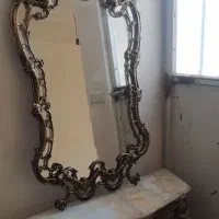 اینه کنسول طرح برنز دوقاب به همراه ی اباژور