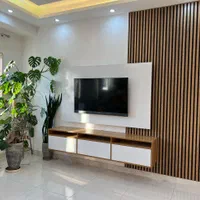 نجاری  کمد کابینت تی وی وال چوب mdf ماربلشیت ترمو|جاکفشی، کمد، دراور|رشت, دیانتی|دیوار