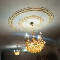 ست لوستر چهار شاخه آب کاری طلا