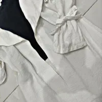 مانتو سفید جلو باز