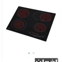 گاز برقی صفحه ای لمسی ۴ شعله شیشه ای اخوان صفر