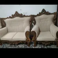 مبلمان 7نفره همراه بادو گل میز