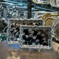 سینی دسته طلایی 24 ماهه گارانتی تعویض سینی دوتایی|ظروف سرو و پذیرایی|یزد, |دیوار