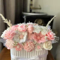 باکس گل از جنس شمع