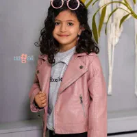 کاپشن چرم دخترانه صورتی جنس السی|کفش و لباس بچه|سمنان, |دیوار
