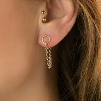 گوشواره مینیمال طلا بخیه ای و میخی|جواهرات|تهران, بازار|دیوار