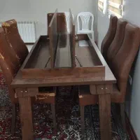 میز صندلی کار تهران 6نفره در حد نو
