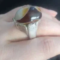 انگشتر سلیمانی رکاب دار نقره