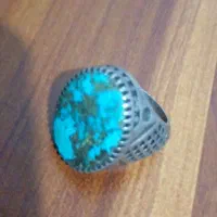 انگشتر نقره با سنگ فیروزه اصل|جواهرات|بهشهر, |دیوار