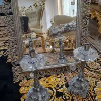 آینه وشمعدان برنزی