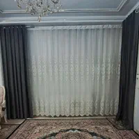 پرده شاین نگین دار والان و زیرپرده و چوب پرده|پرده، رانر، رومیزی|اسلام‌شهر, شهرک قائمیه|دیوار