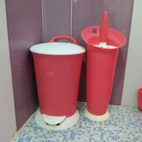 سطل وفرچه سرویس بهداشتی (لیمون)