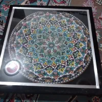 تابلو بشقاب مینا کاری سفالی